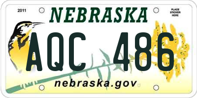 NE license plate AQC486