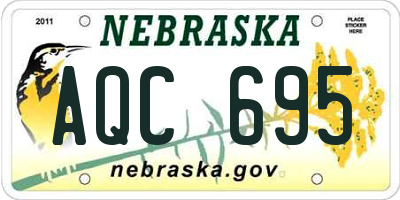 NE license plate AQC695