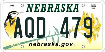 NE license plate AQD479