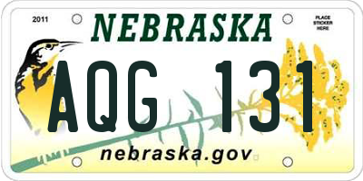 NE license plate AQG131