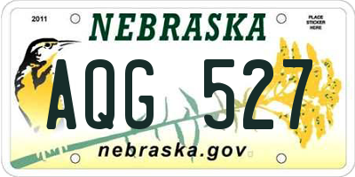 NE license plate AQG527