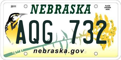 NE license plate AQG732