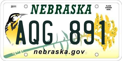 NE license plate AQG891