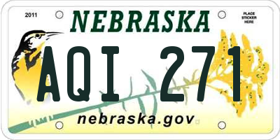 NE license plate AQI271