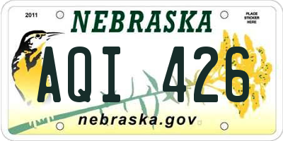 NE license plate AQI426