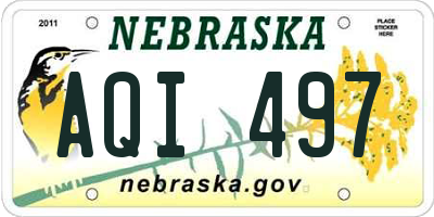 NE license plate AQI497