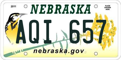 NE license plate AQI657