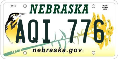 NE license plate AQI776