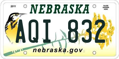 NE license plate AQI832