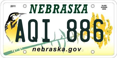 NE license plate AQI886