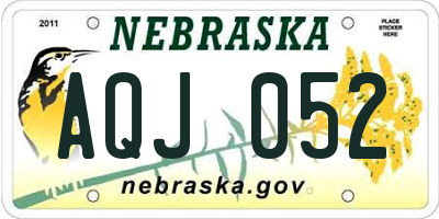NE license plate AQJ052