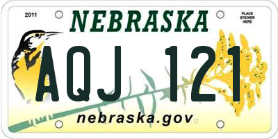 NE license plate AQJ121