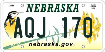 NE license plate AQJ170