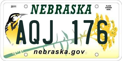 NE license plate AQJ176