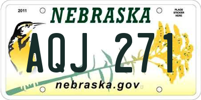NE license plate AQJ271