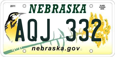 NE license plate AQJ332
