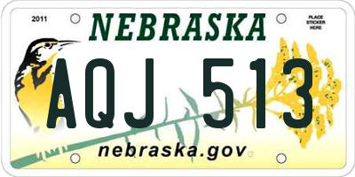 NE license plate AQJ513