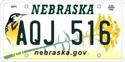 NE license plate AQJ516