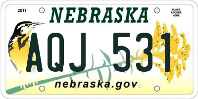 NE license plate AQJ531
