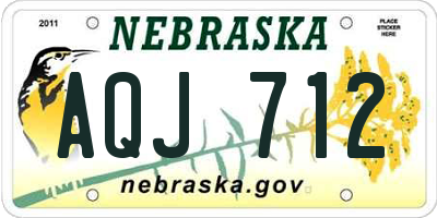 NE license plate AQJ712