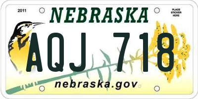 NE license plate AQJ718