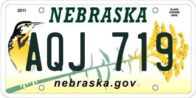 NE license plate AQJ719