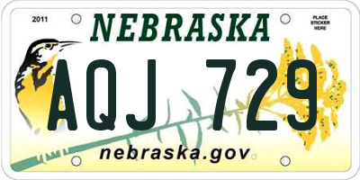 NE license plate AQJ729