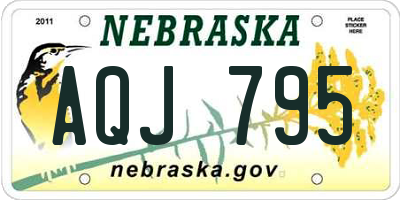 NE license plate AQJ795