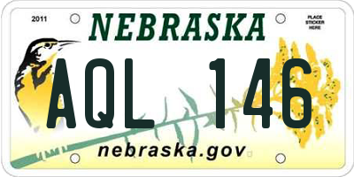 NE license plate AQL146