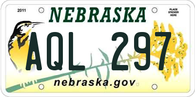 NE license plate AQL297