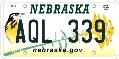 NE license plate AQL339