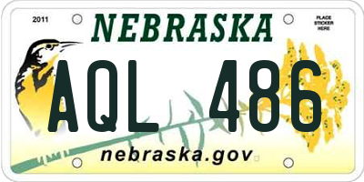 NE license plate AQL486