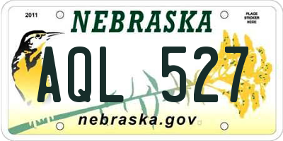 NE license plate AQL527