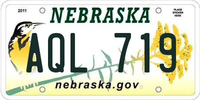 NE license plate AQL719