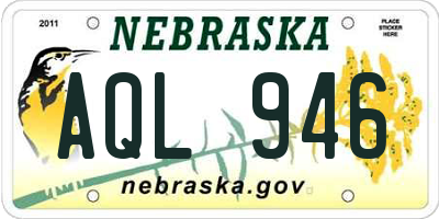 NE license plate AQL946