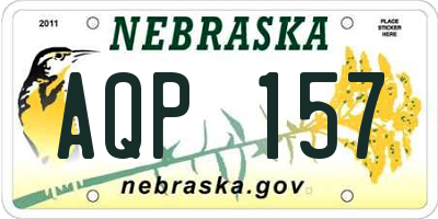 NE license plate AQP157