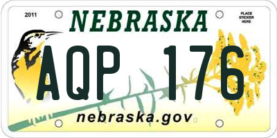 NE license plate AQP176