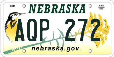 NE license plate AQP272
