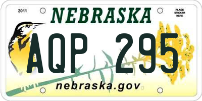NE license plate AQP295