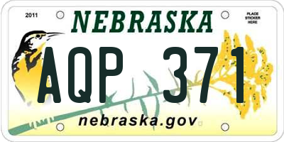 NE license plate AQP371