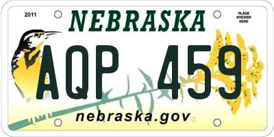 NE license plate AQP459