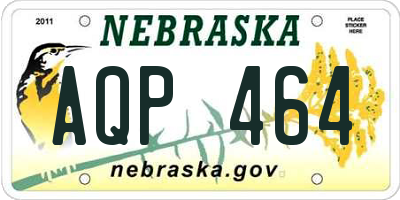 NE license plate AQP464