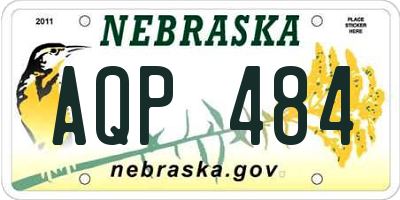 NE license plate AQP484