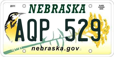 NE license plate AQP529