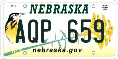 NE license plate AQP659