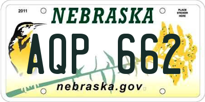 NE license plate AQP662