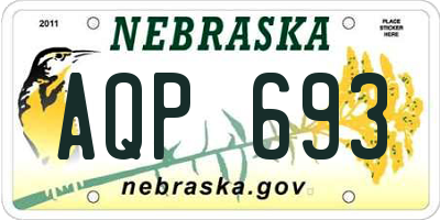 NE license plate AQP693