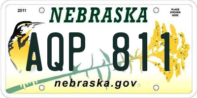 NE license plate AQP811