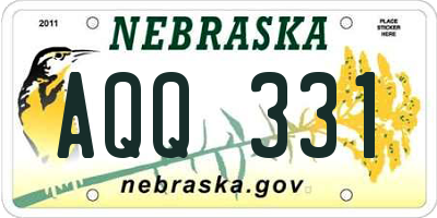 NE license plate AQQ331