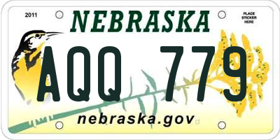 NE license plate AQQ779